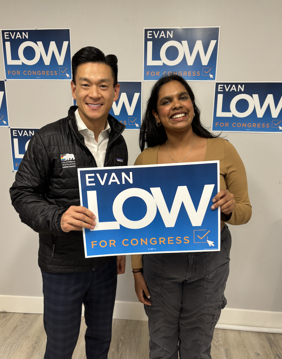 As an active intern for Evan Low, Venkataratnam shows her support through promoting his campaign.
